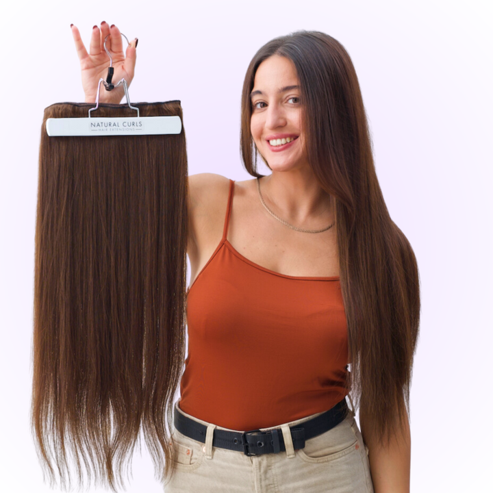 2 Pieces Clip-In Extensions-Straight