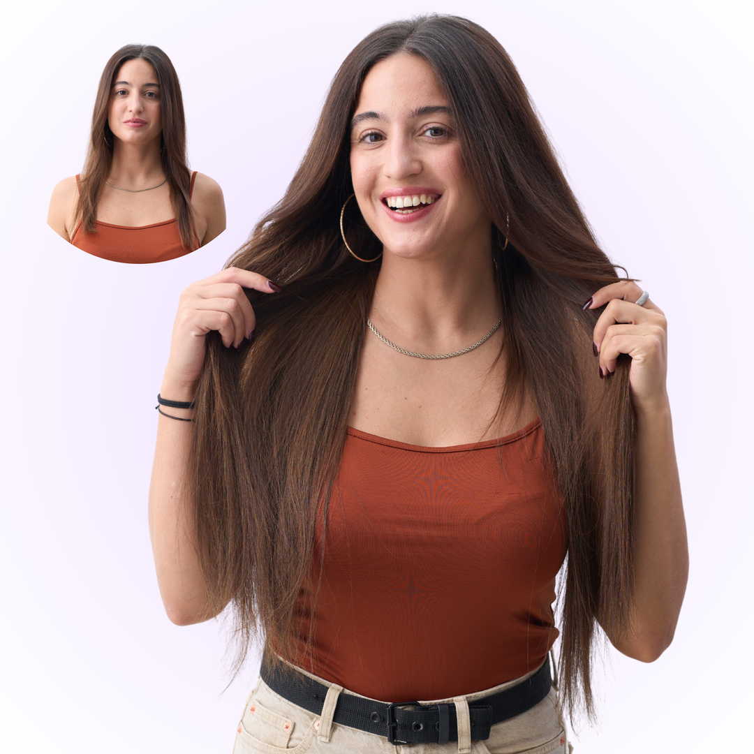 2 Pieces Clip-In Extensions-Straight